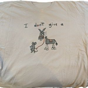 I Don't Give a Rat's *** | Funny Graphic T Shirt | Adult Humor | Size XXL